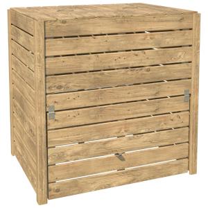 Composteur en bois traité marron 500L