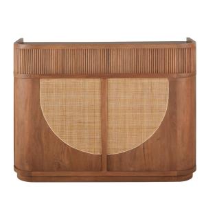Comptoir de restaurant 2 portes 2 niches en bois de manguie…