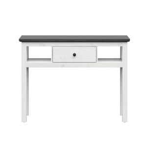 Console 1 tiroir stratifiés blanc patiné beige