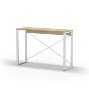 Console 110 cm - Effet Chêne et Blanc