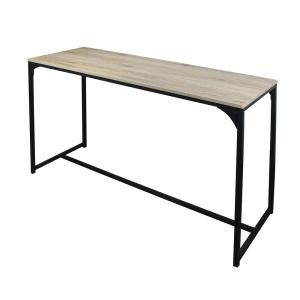 Console 120x39x79 cm naturel et noir