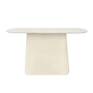 Console 140 cm en bois massif Ivoire