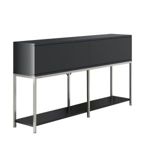 Console 2 portes abattantes L150 cm - Gris