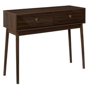 Console 2 tiroirs marron foncé