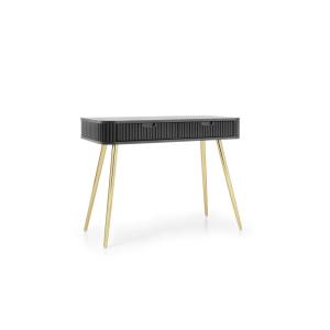 Console 2 tiroirs pieds matello doré 103x80 cm