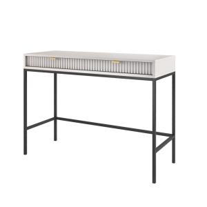Console 2 tiroirs pieds métal noir 104x78 cm