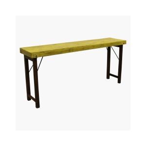 Console ancienne en bois pliante jaune