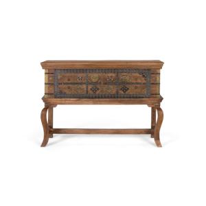 Console antique en bois de manguier