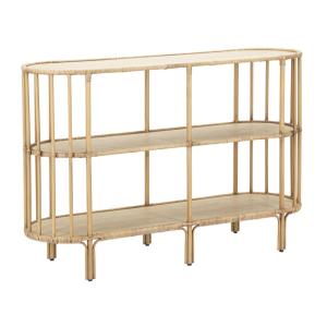 Console avec 3 étagères en métal marron 120x37,5x80 cm