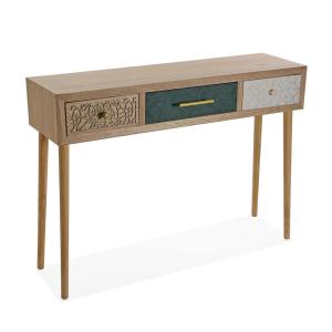 Console avec 3 tiroirs en panneaux de particules imitation…