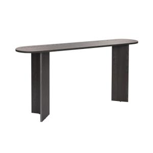 Console avec deux pieds L150 cm - Effet Bois noir