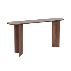 Console avec deux pieds L150 cm - Effet Noyer