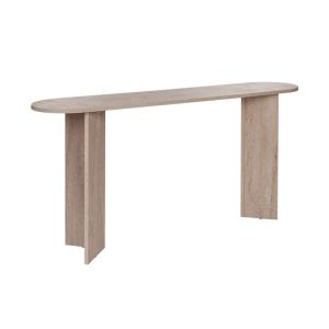 Console avec deux pieds L150 cm - Effet Travertin