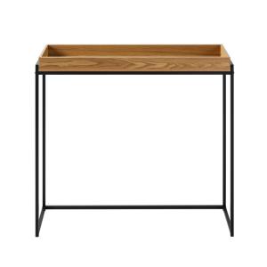 Console avec plateau à rebords et pieds en métal noir L100…