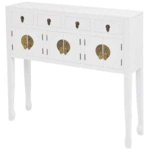 Console bois blanc 60 x 30 x 86 cm