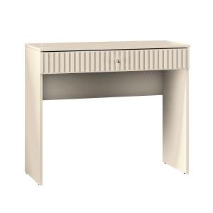 Console coiffeuse 1 tiroir mélaminé beige