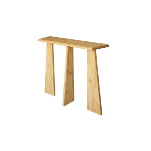 Console d'entrée 3 pieds en bois clair