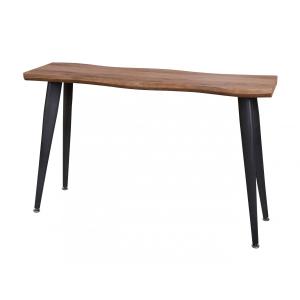 Console d'entrée bois et métal noir L120cm