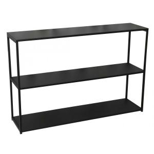 Console d'entrée en métal noir 3 étages