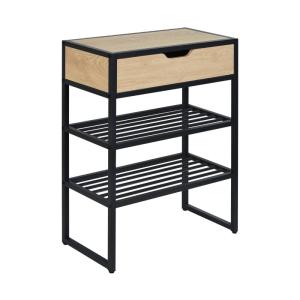 Console d'entrée rangement chaussures bois et métal 60x80cm…