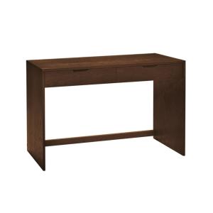 Console décor bois 2 tiroirs 120cm noyer