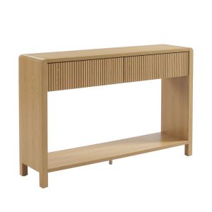 Console  effet chêne 2 tiroirs 120cm