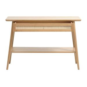 Console en bois 110cm avec tiroir en cannage IRJA chêne   r…