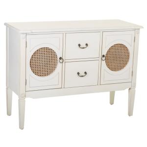 Console en bois avec grillages blancs 106x40x78h