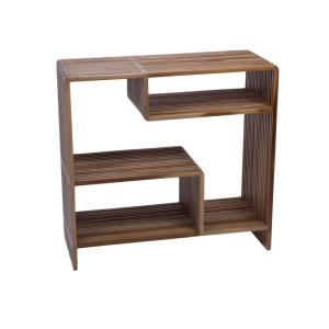 Console en bois avec niches en bois de teck