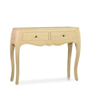 Console en bois beige L 105 cm