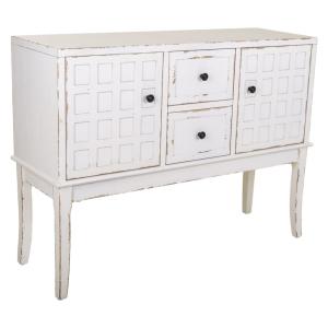 Console en bois blanc 108x36x82h