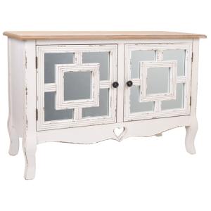 Console en bois blanc 83x36x56,5