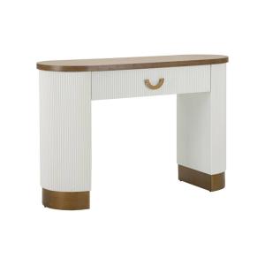 Console en bois blanc, marron 121x40h78 cm