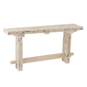 Console en bois brut recyclé blanc délavé L150cm x L35cm x…