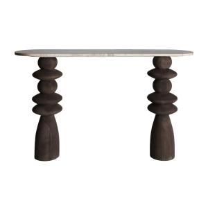 Console en bois de mangue marron 130x33x80 cm
