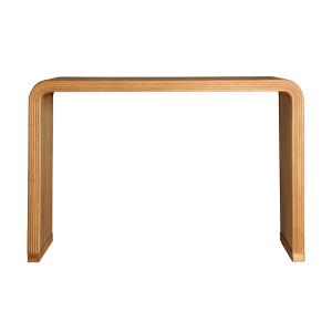 Console en bois de paulownia brun clair, 120x40x80 cm