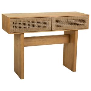 Console en bois et corde tressée marron 110x36x77h