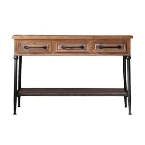 Console en bois et métal