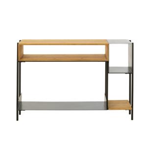 Console en bois et métal noir L120