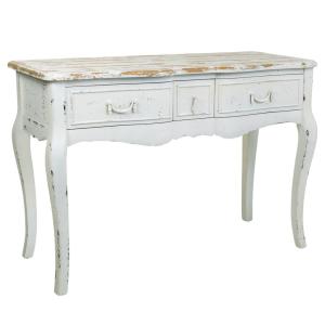 Console en bois laqué blanc 115x50x80h