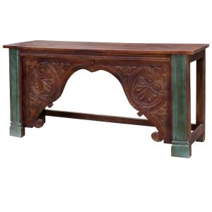 Console en bois marron 187x43x86h