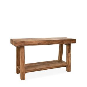 Console en bois marron L 140 cm