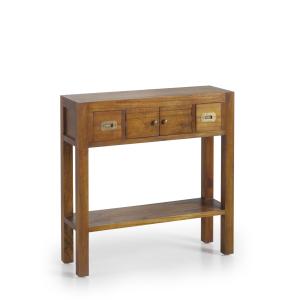 Console en bois marron L 80 cm