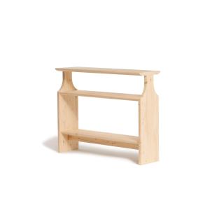 Console en bois massif couleur beige, 100 cm