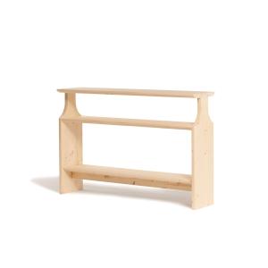 Console en bois massif couleur beige, 120 cm