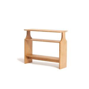 Console en bois massif couleur brun clair, 100 cm