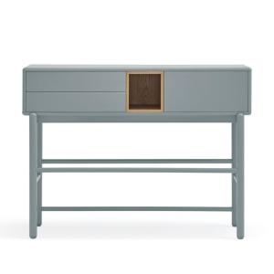 Console en bois moderne avec niche CORVO gris 120x35x90cm