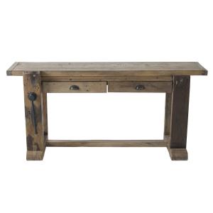 Console en bois recyclé de fond de bâteau bois clair - L175…