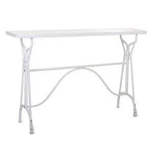 Console en métal blanc 122.5x33x80h