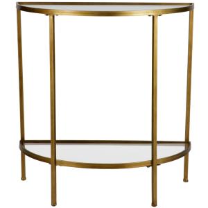 Console en métal et verre laiton
